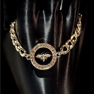 Gold Bee Charm Bracelet